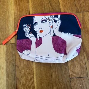 Estée Lauder Artistic Cosmetic Bag with Purple and Orange Accents